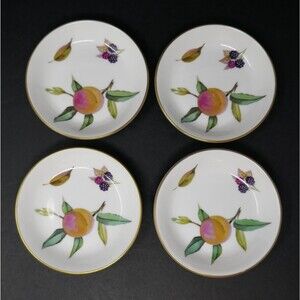 Royal Worcester England Bone China Arden Gold Trim Ashtray Coaster Trinket Dish